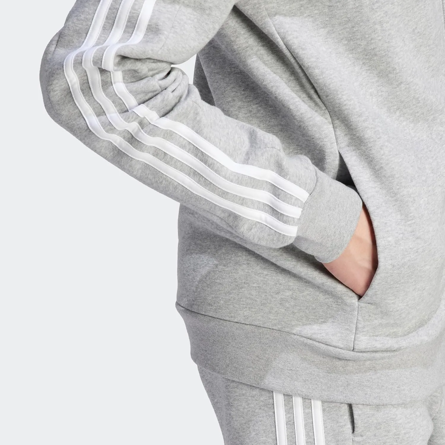 adidas Men's Essentials Fleece 3-Stripes Full-Zip