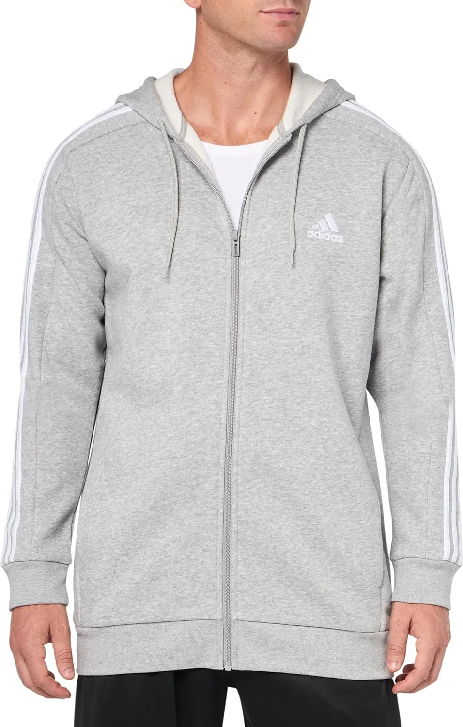 adidas Men's Essentials Fleece 3-Stripes Full-Zip
