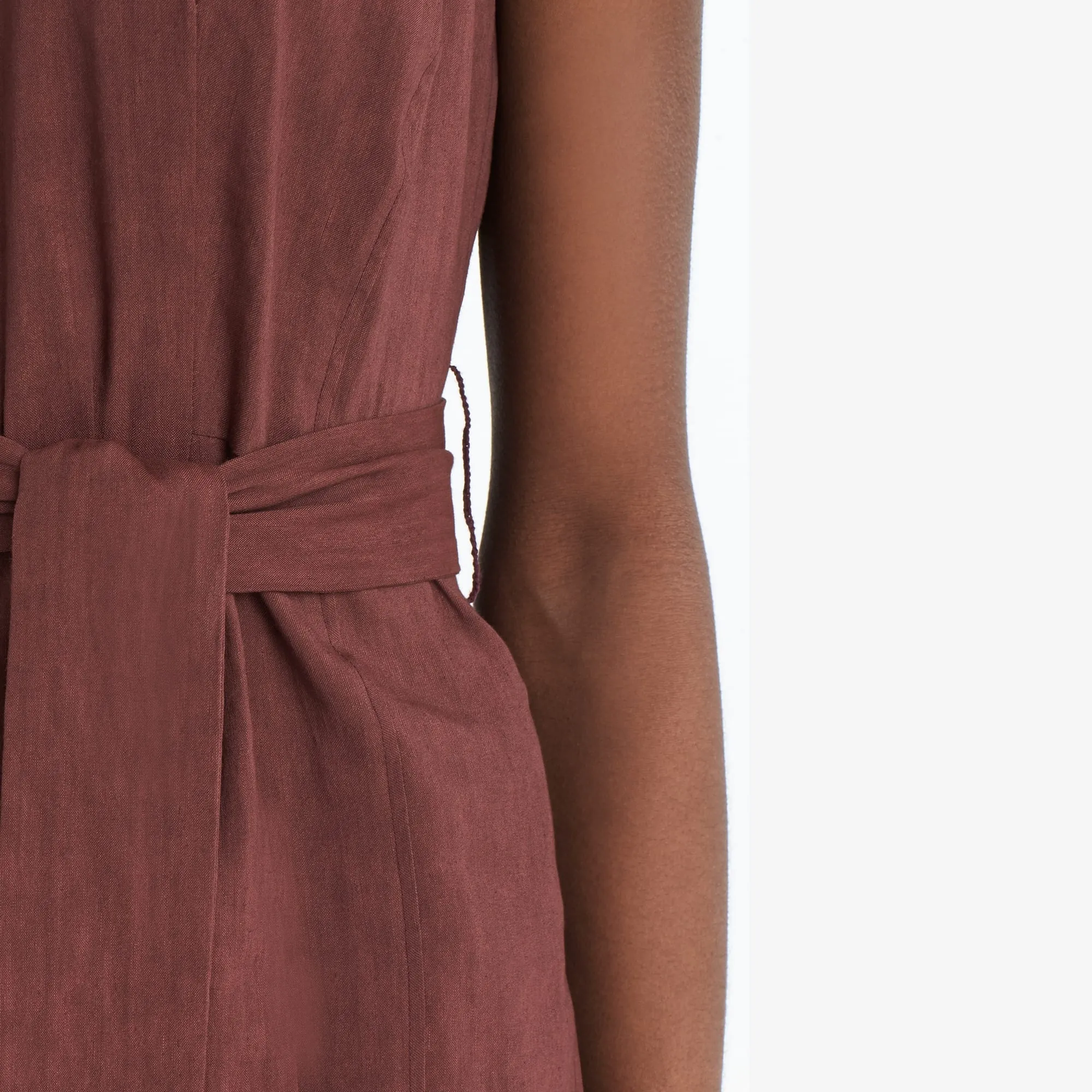 Angelina Top - Stretch Linen :: Sumac
