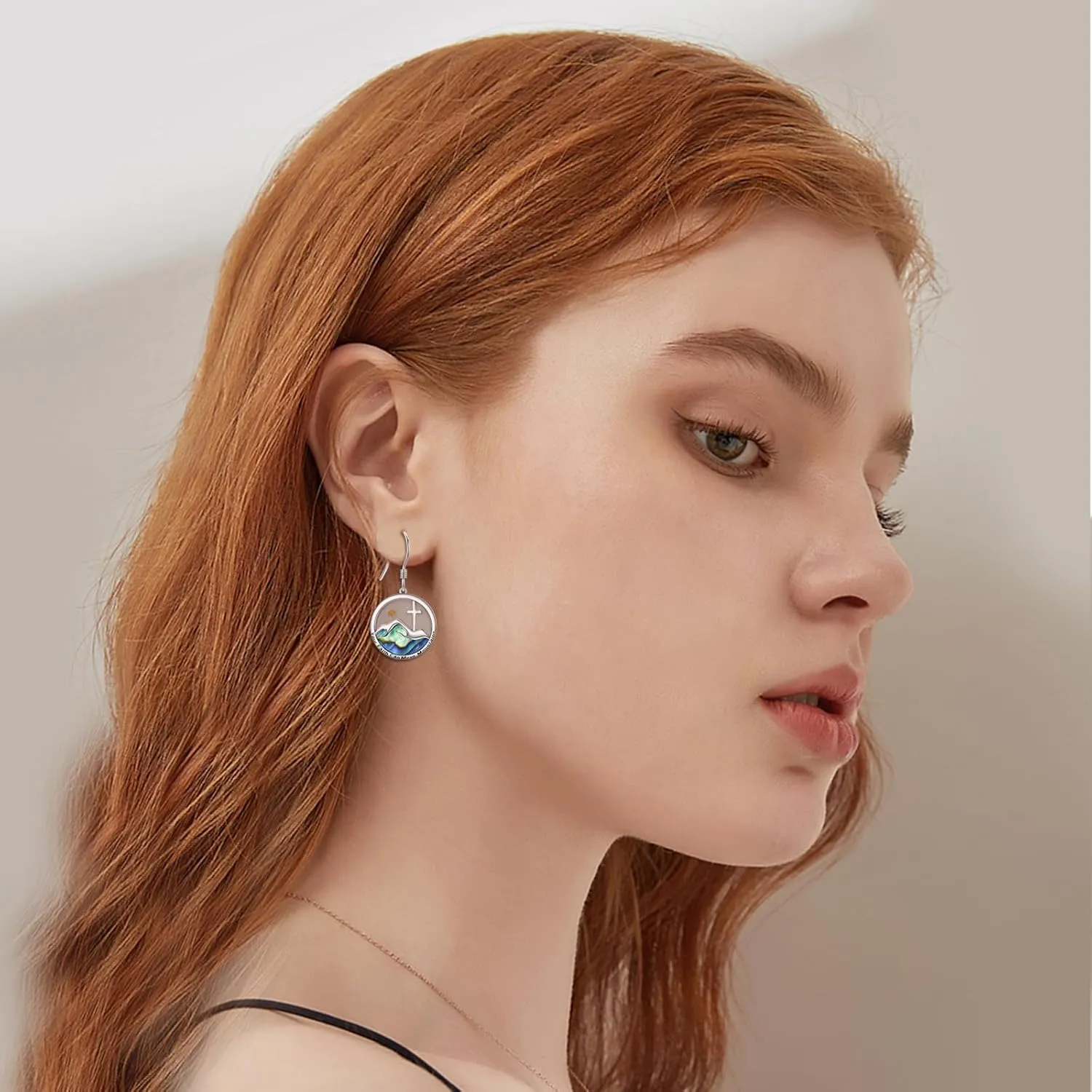 AOBOCO Mustard Seed Earrings for Women Sterling Silver Mountain Dangle Earrings Christian Mustard Seed Jewelry Mothers Day Birthday Gifts for Mom