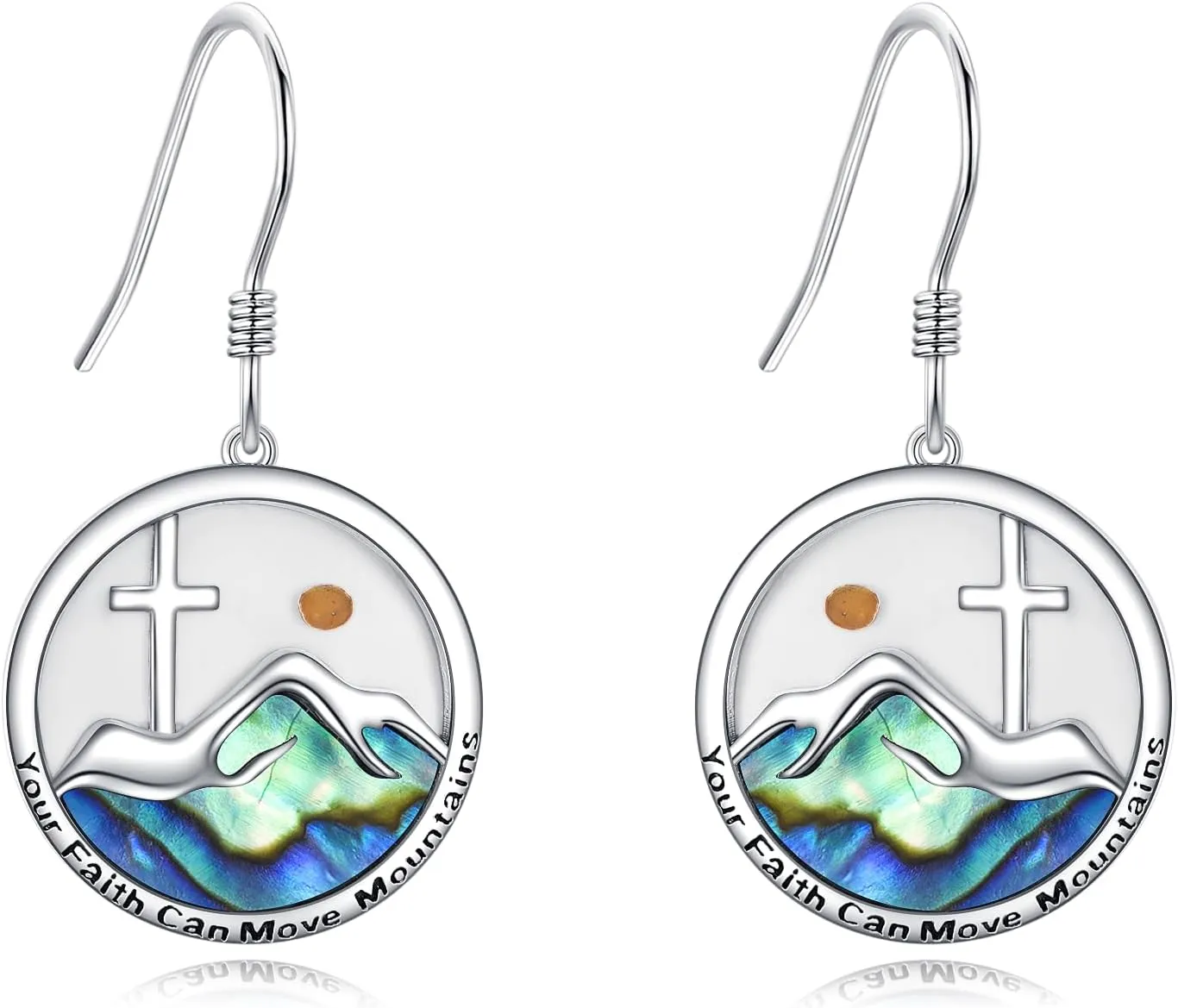 AOBOCO Mustard Seed Earrings for Women Sterling Silver Mountain Dangle Earrings Christian Mustard Seed Jewelry Mothers Day Birthday Gifts for Mom