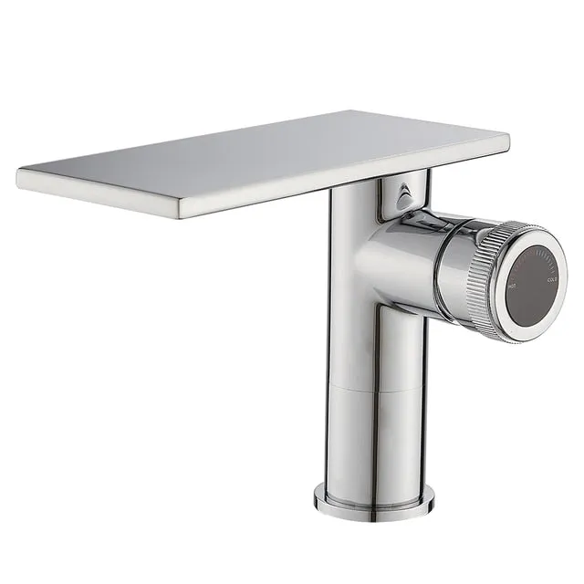 Bathroom Waterfall Basin Sink Faucet Black Faucets Brass Bath Faucet