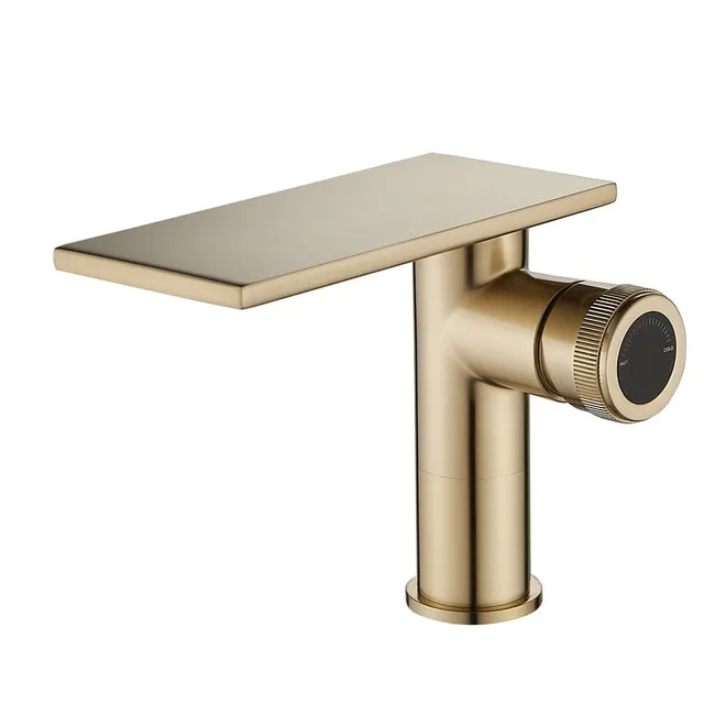 Bathroom Waterfall Basin Sink Faucet Black Faucets Brass Bath Faucet