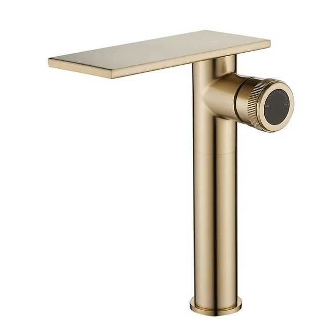 Bathroom Waterfall Basin Sink Faucet Black Faucets Brass Bath Faucet