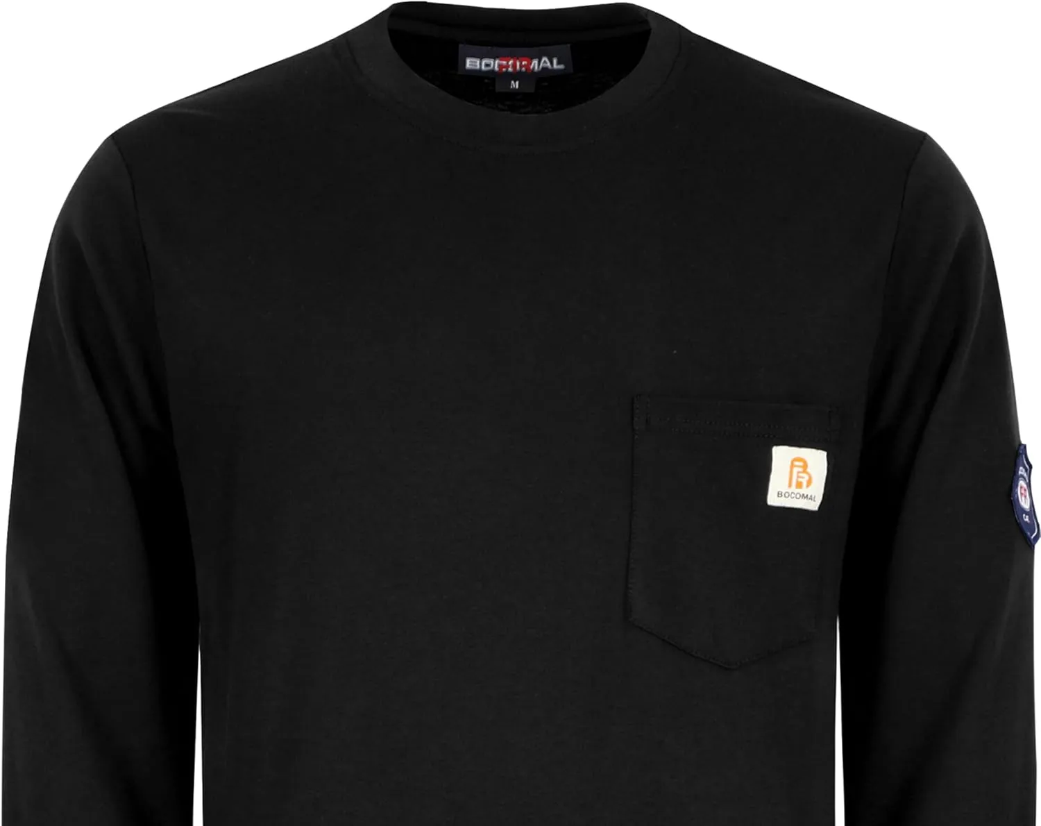BOCOMAL FR Shirts Lightweight Classic Crew Long Sleeve Fire Resistant Shirt CAT2