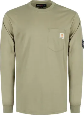 BOCOMAL FR Shirts Lightweight Classic Crew Long Sleeve Fire Resistant Shirt CAT2