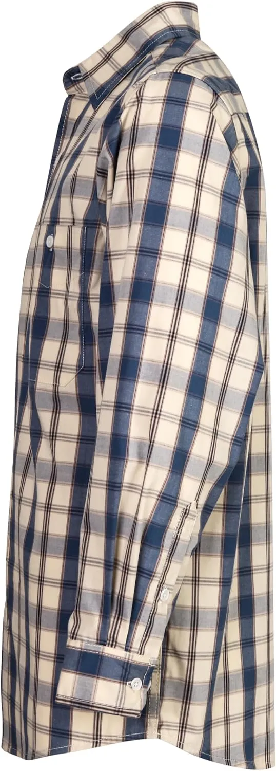 BOCOMAL FR Shirts Plaid 4.5oz Lightweight for Summer Flame Resistant Men's Fire Retardant Shirt-CAT1