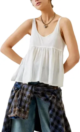 Lumister Womens Cute Babydoll Tops Sleeveless Ruffle Strap Causal T Shirts Tank Summer Tops 2025
