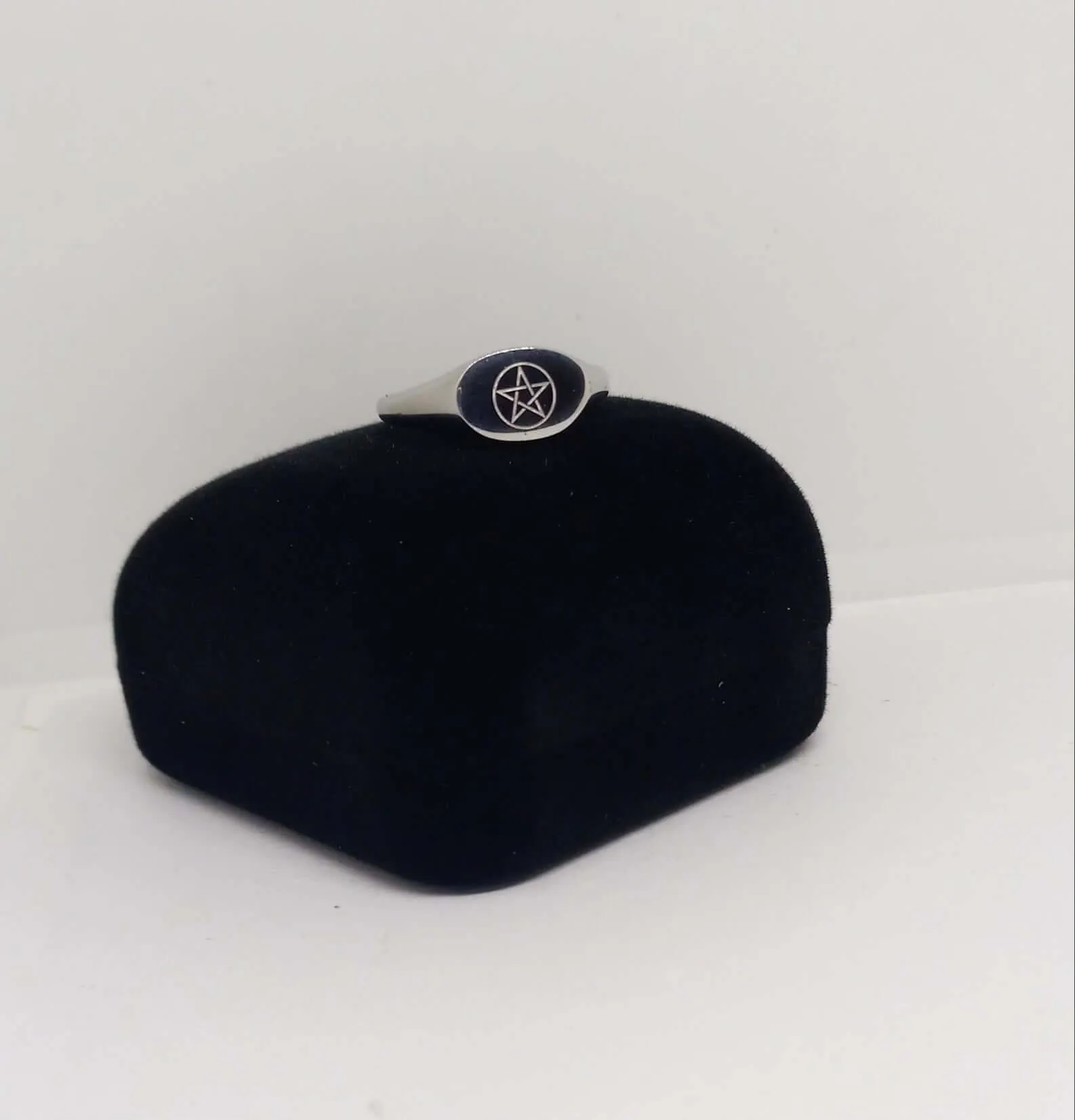 Pentagram Engraved Pentacle Star High Polished Stainless Steel Limited Edition Ring