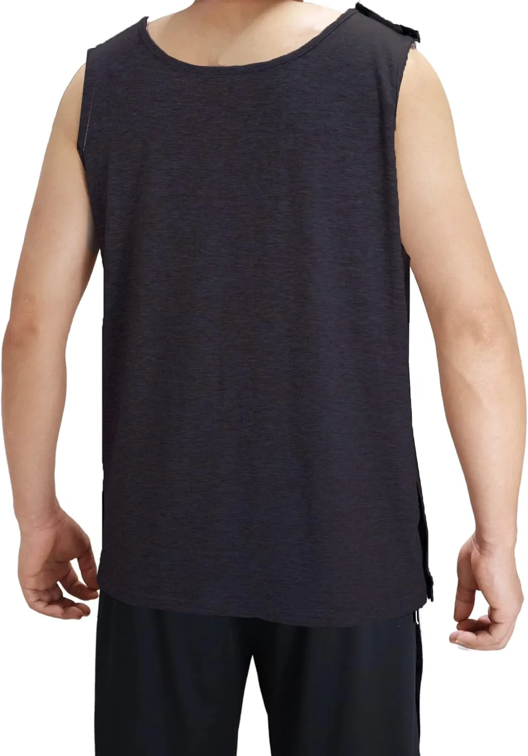 Post Surgery Shirts Shoulder Arm Broken Breast Recovery Tank Tops Clothing Snap Open Sleeveless Shirt Unisex Size