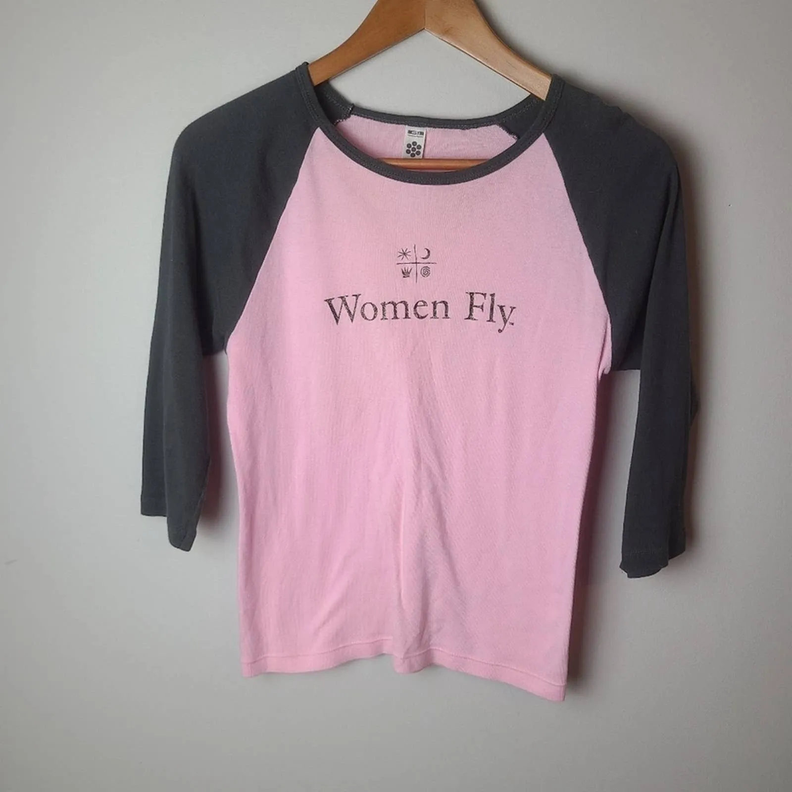 "Women Fly" baseball jersey tee shirt
