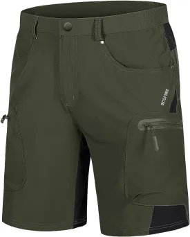 TACVASEN Men's Hiking Cargo Shorts 10" with Zipper Pockets Quick Dry Casual Stretch Golf Work Short Outdoor Summer