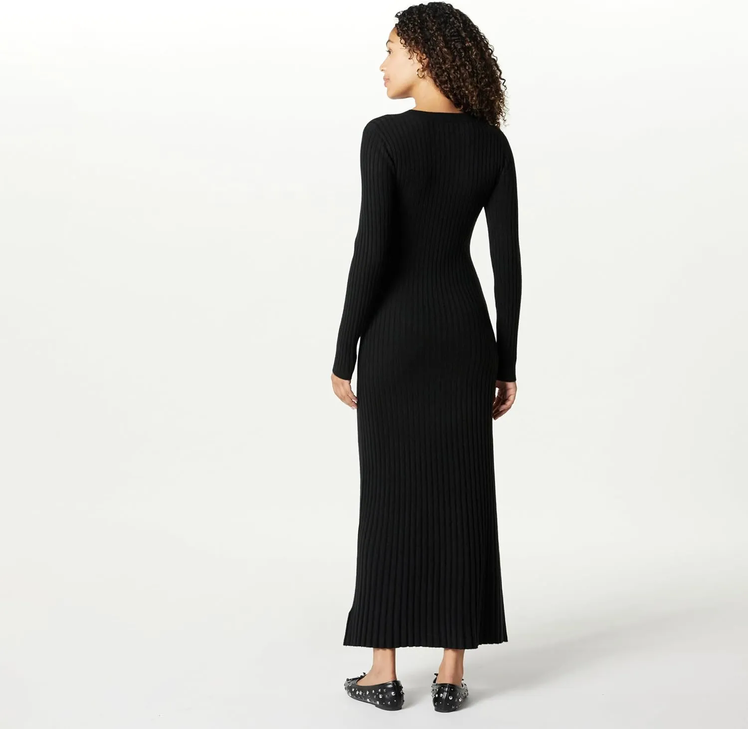 The Drop Women's Ashlyn Ribbed Sweater Maxi Dress