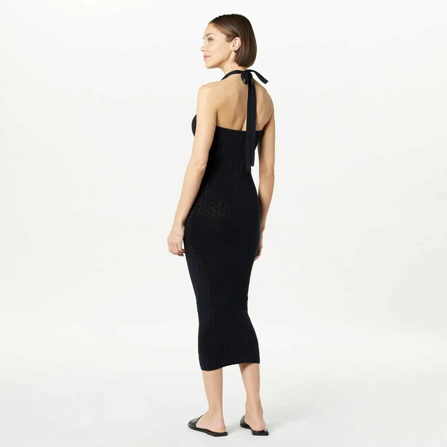The Drop Women's Jayla Sleeveless Crochet Midi Dress